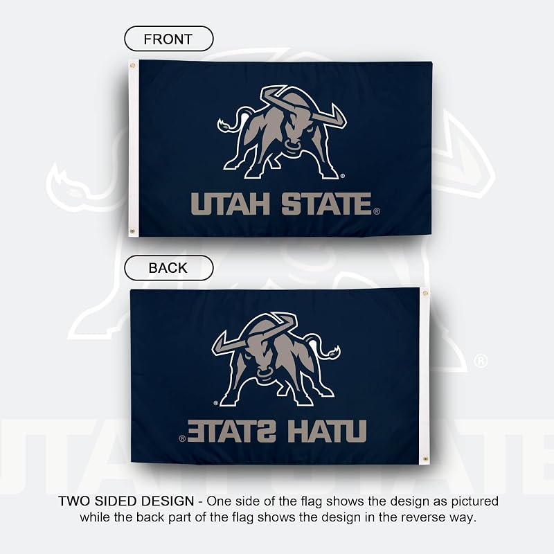 Bandera Aggies USU 3x5ft tela poliéster duradera