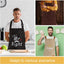 Pack 2 Delantales Chef Ajustables con Babero 2 Bolsillos