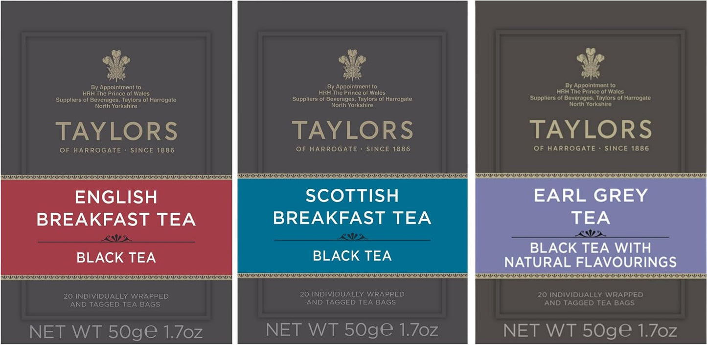 Paquete 20 bolsas té negro Earl Grey desayuno inglés escocés