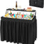 Mesa plegable enfriadora hielo doble capa falda negra