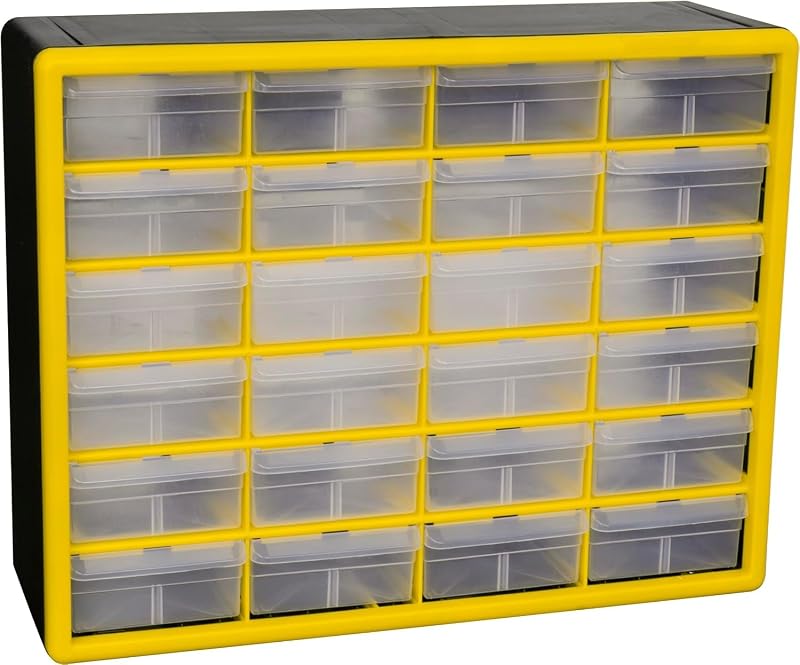 Gabinete plástico 24 cajones para garaje y herramientas