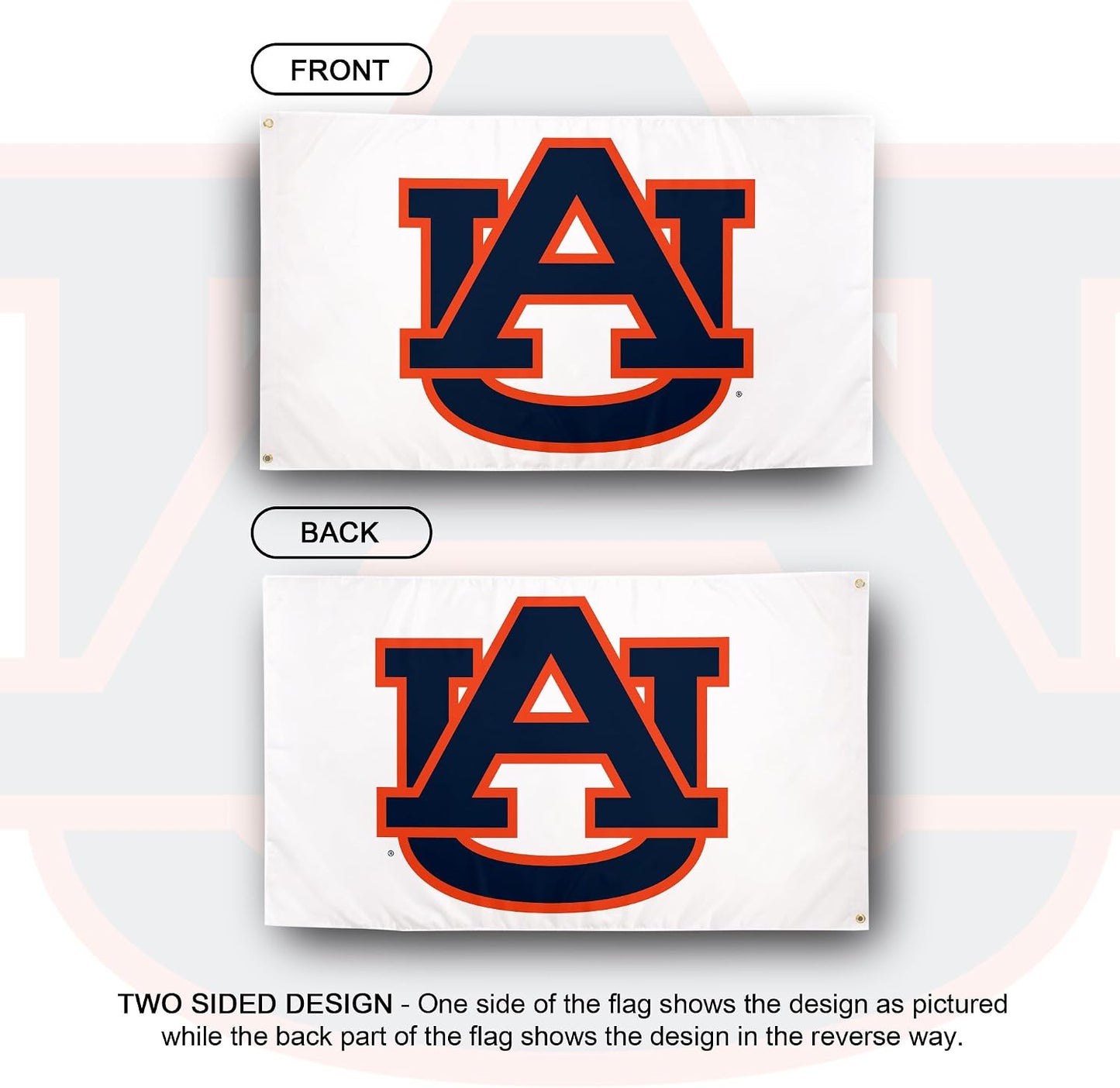 Bandera Auburn Tigers 3x5ft tela poliéster duradera
