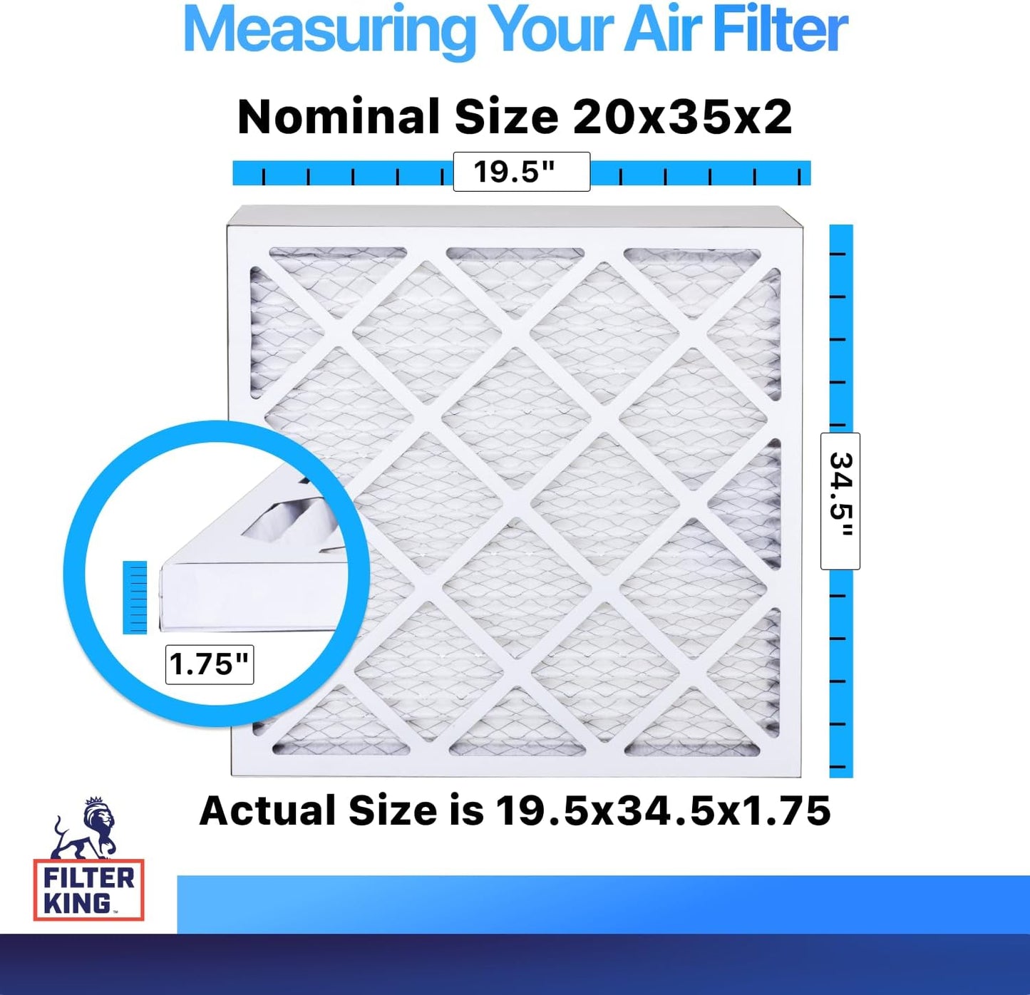 Filtro aire HVAC MERV 8 plisado 20x35x2 pack 4