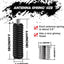 Muelle antena CB acero inox 60pulg 3/8x24 hilos negro