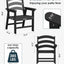 Silla comedor patio polietileno HD 385lb color negro