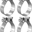 Abrazadera escape 4" acero inox 304 4 Pzas