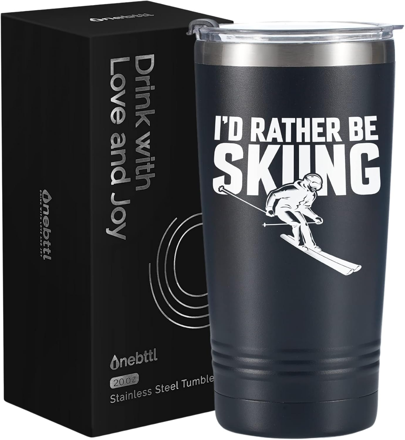 Vaso acero inox aislado 20oz regalo esquí hombre