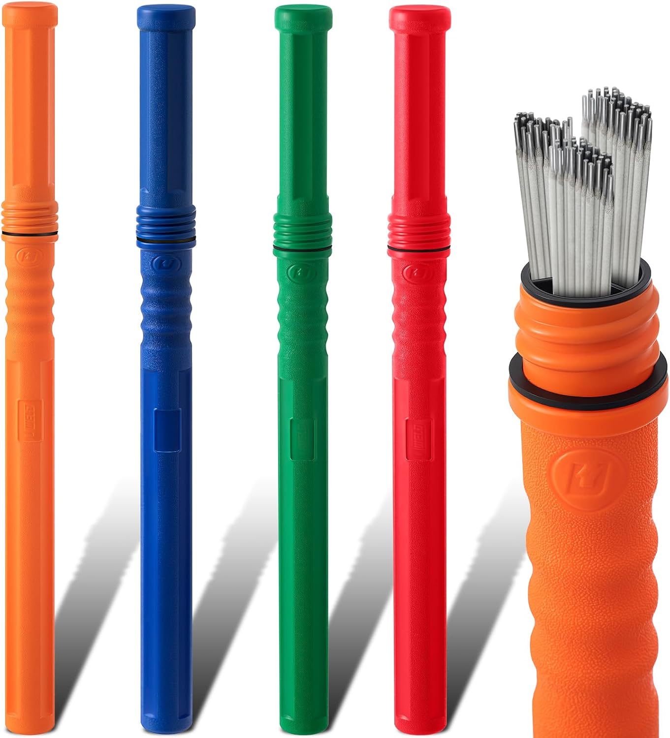 4 Pzas Contenedor Varilla Soldadura 40pulg Resistente Agua