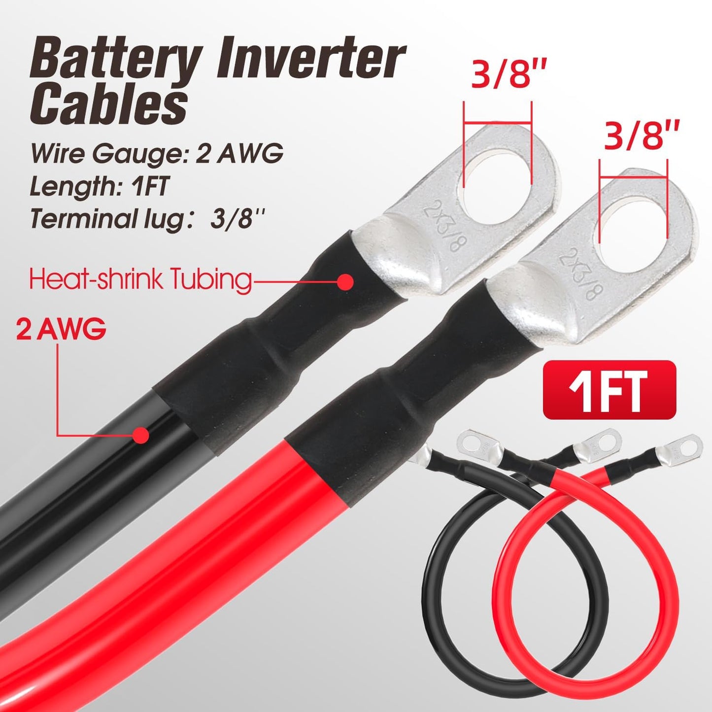 Cable batería 2 AWG para automotriz solar barco coche