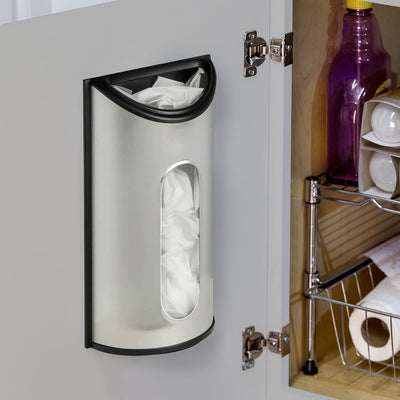 Bolsas plástico acero inox dispensador pared cocina garaje