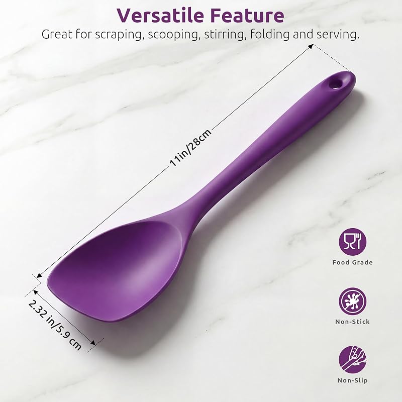 Cuchara silicona flexible para cocina antiadherente