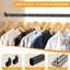 Barra ovalada para colgar ropa ajustable 18-87" negra