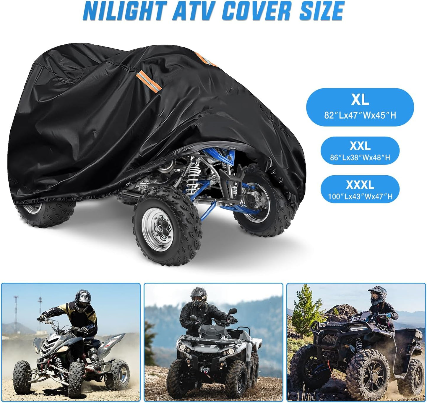Funda ATV Impermeable 420D Ripstop 4 Ruedas UV Kawasaki
