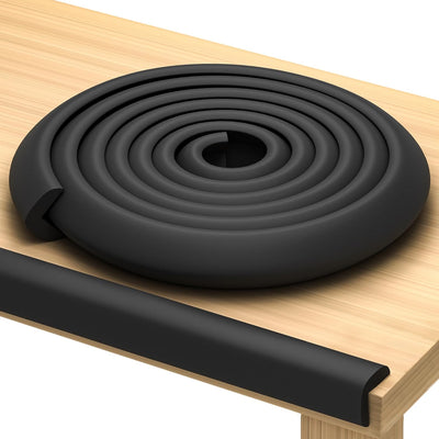 Protector de esquina bebé 12ft espuma inodoro negro