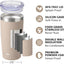 Vaso café viaje 20oz acero inox aislado tapa color gris
