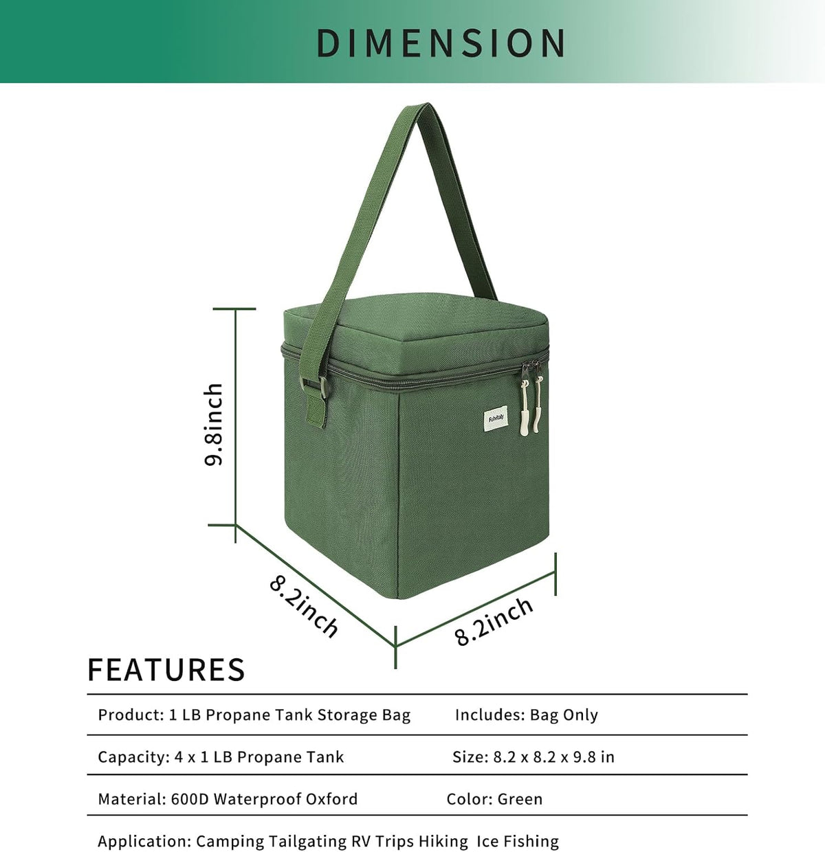 Bolsa almacenamiento botellas butano 16oz 4 pzas