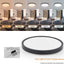 Lámpara techo LED regulable 12pulg 20w 5CCT negro