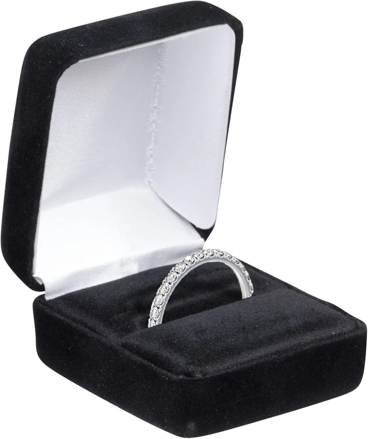 Caja terciopelo para anillo regalo compromiso elegante