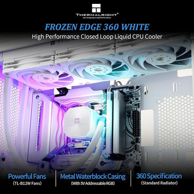 Enfriador AIO CPU blanco 4.724pulg AMD AM4/AM5