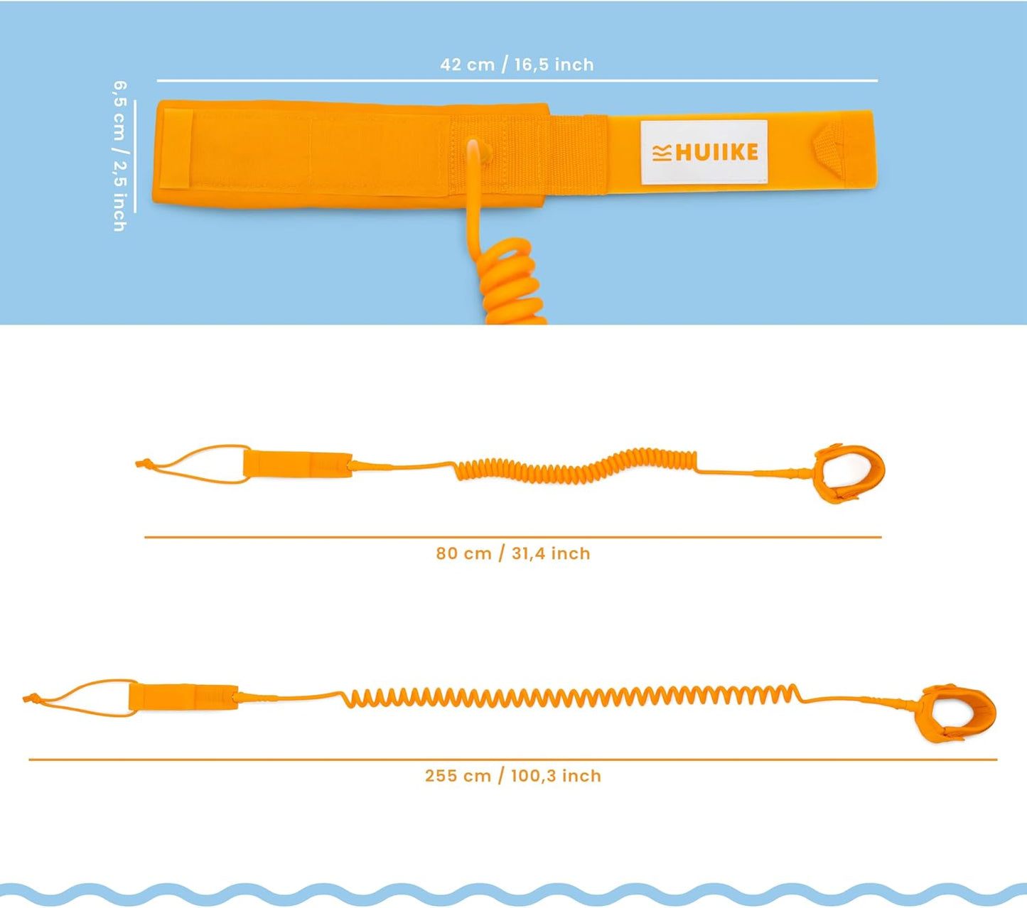 Correa tabla remo ajustable y en espiral para surf