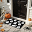 Alfombra baño Halloween fantasma blanco y negro antideslizante