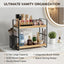 Organiz. baño con cesta y almacenamiento