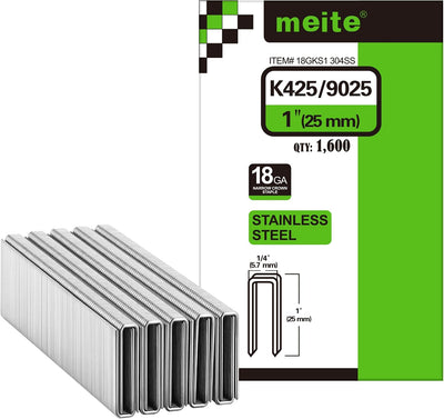 Grapas corona 1/4 pulg acero inox 1600 uds