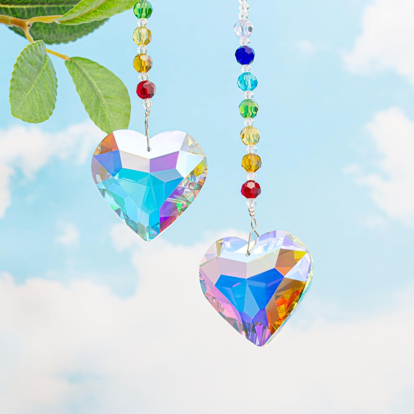 Atrapasoles prisma cristal 1.772pulg decoración arco iris