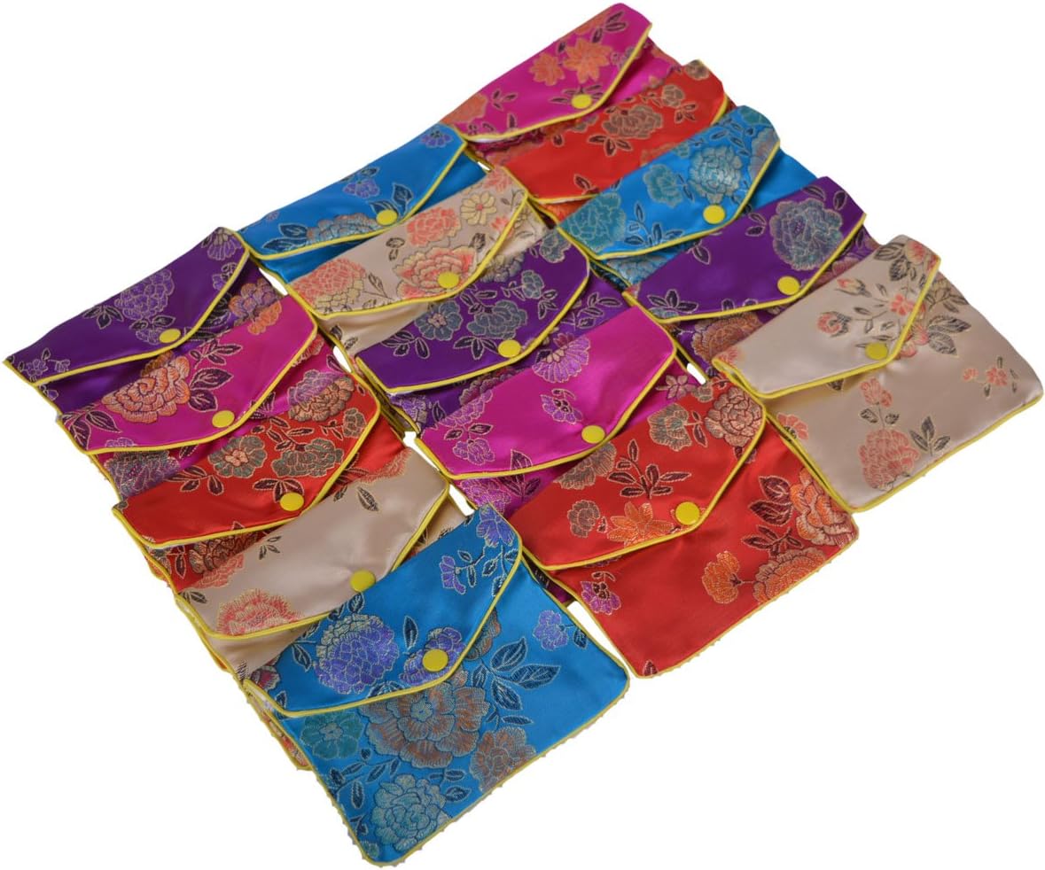 15 Pzas Bolsas Brocado Seda China Regalo Grande