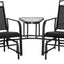 Silla mecedora exterior con mesa 2 plazas funda