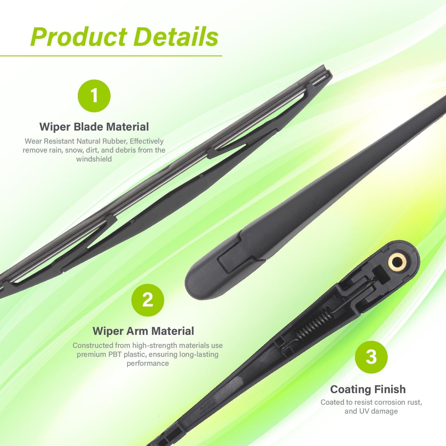 Kit limpiaparabrisas trasero comp Jeep Wrangler JL 18-24