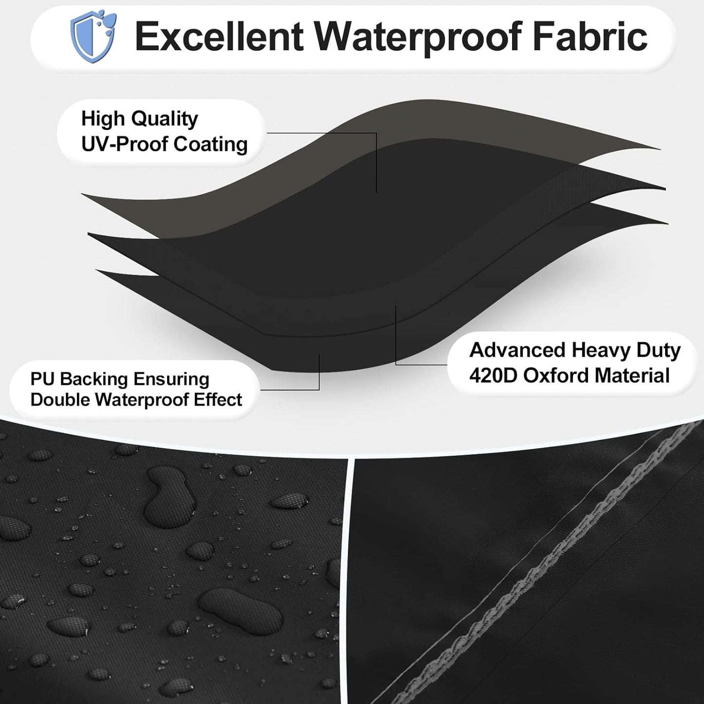 Funda impermeable sofá biplaza patio 58x32.5" UV resistente