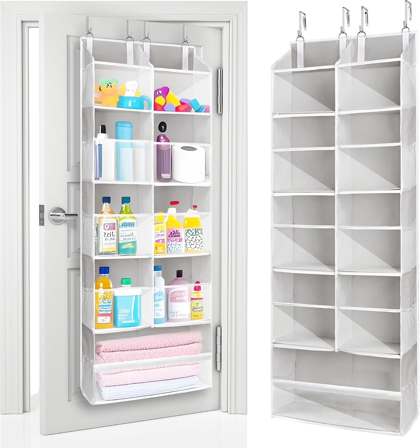 Organiz. puerta colgante 5 niveles 10 bolsillos malla 100lbs