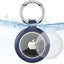 4 Fundas Airtag Silicona Impermeable Negro Blanco Azul Gris