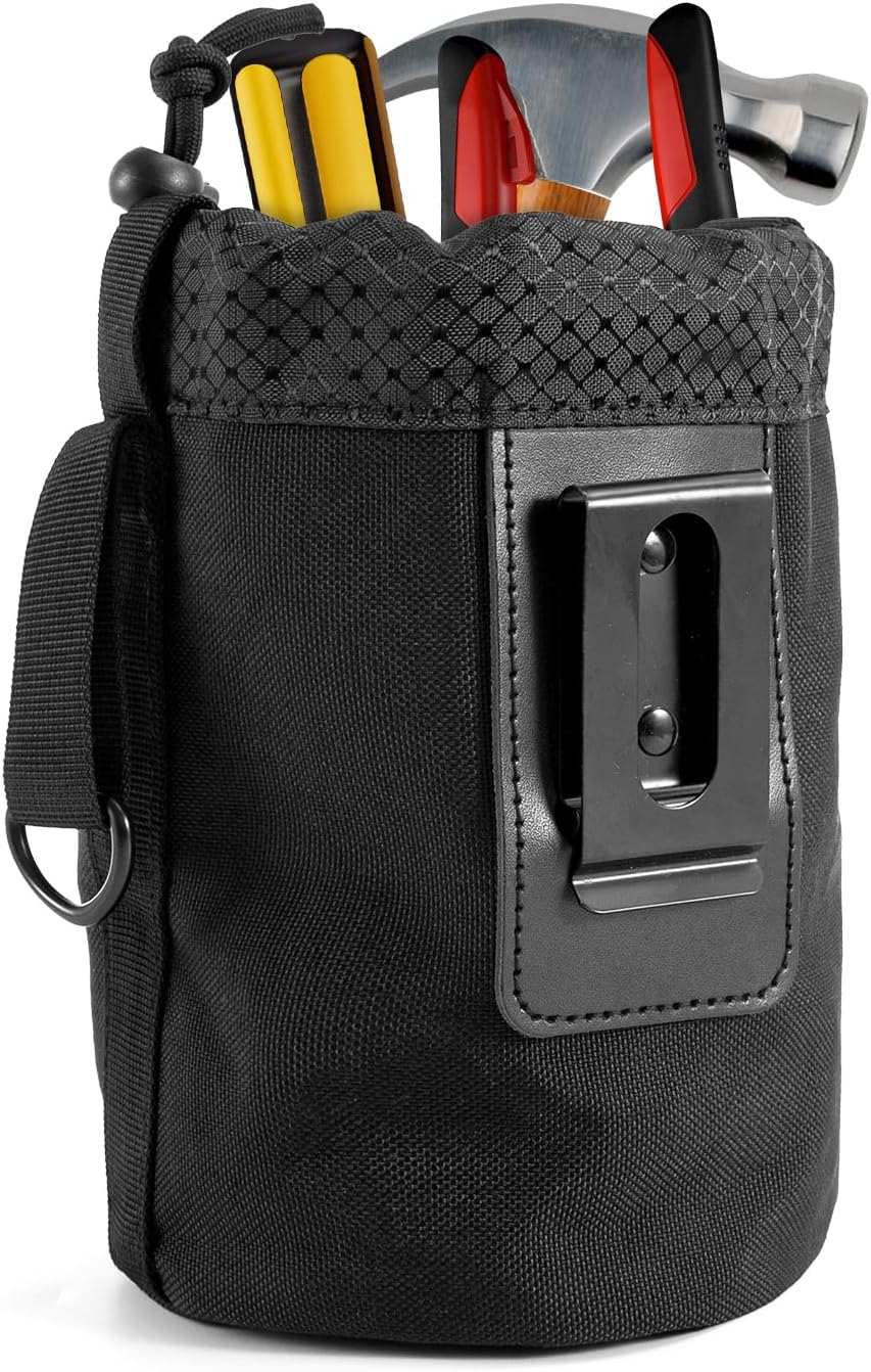 Bolsa herramientas metal con clip para clavos y s electricista