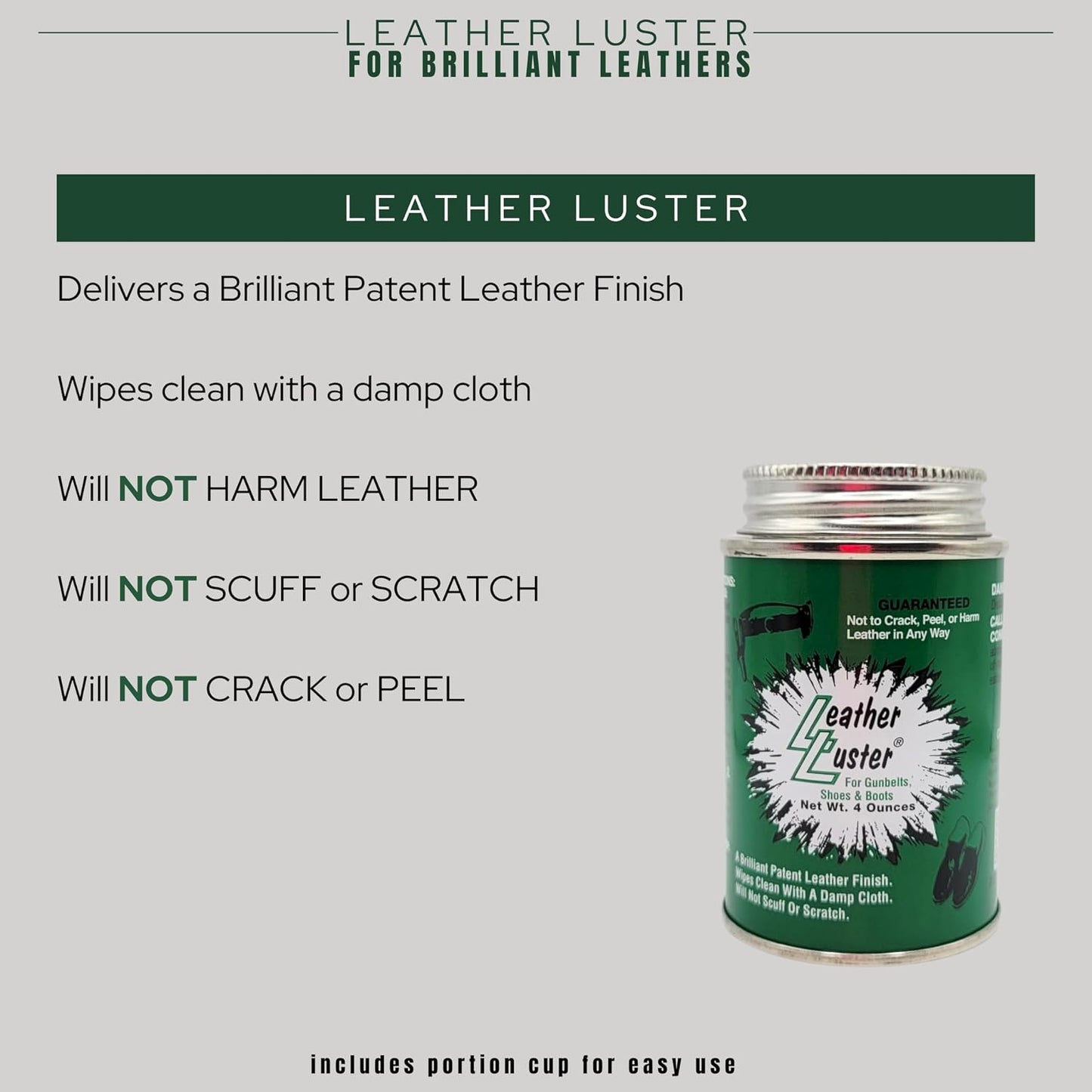Cuidado para cuero patentado 4oz