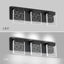 Luz de tocador LED baño 3 luces 6000K negra moderna
