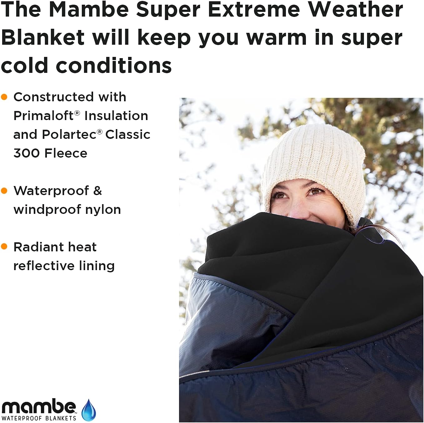 Manta exterior polar impermeable resistente al viento