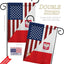 Set bandera amistad Polonia EE.UU. con soporte decorativo