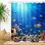 Cortina ducha mundo submarino peces tortuga 72x60pulg