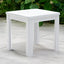 Mesa auxiliar chaise exterior blanco