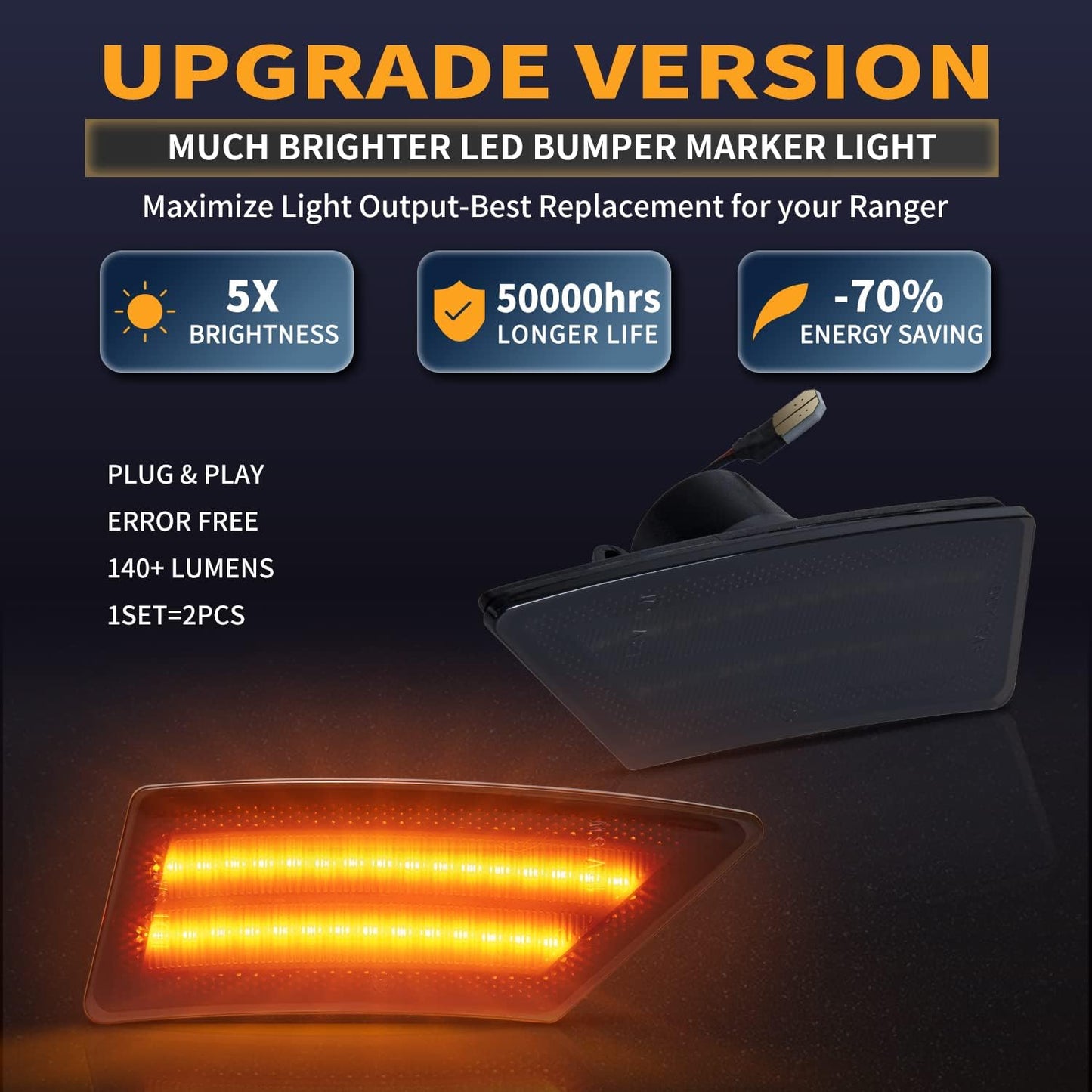 Luces LED parachoques Ford Ranger Lariat 19-23 2uds