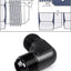 Adaptador aluminio negro 90 grados 2 pzas