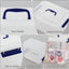 Contenedor plástico transparente 12qt con asa y cierre