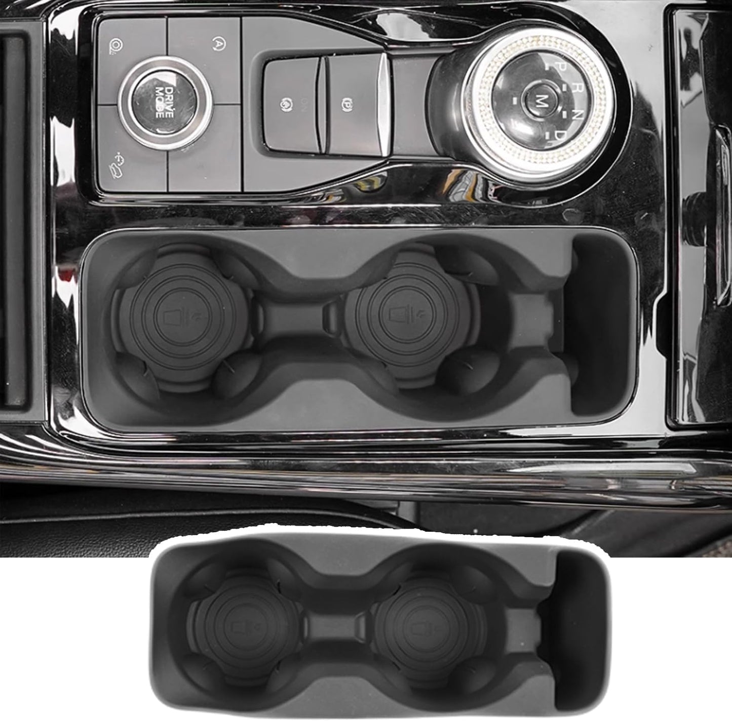 Posavasos consola Ford Explorer 20-24 con agarre seguro