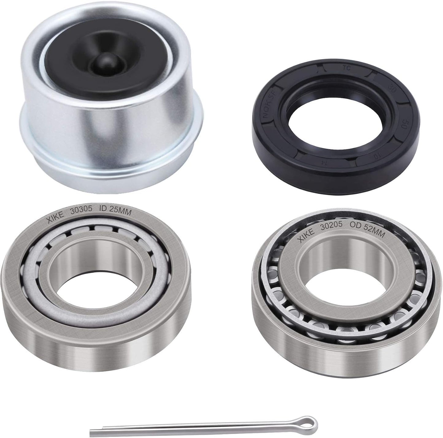 Kit cubierta rueda remolque 25mm sello 30205 cubierta polvo