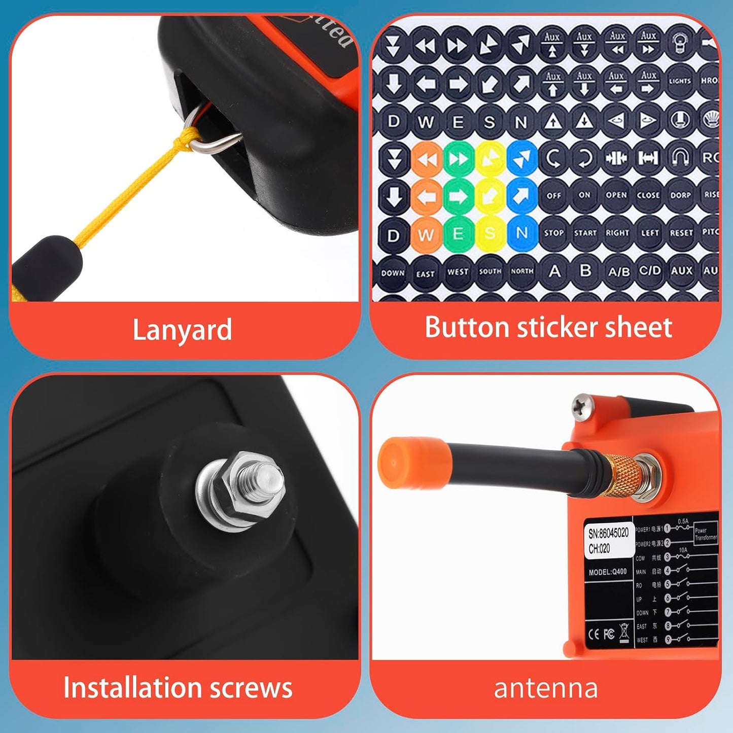 Kit control remoto grúa inalámbrica 4 botones
