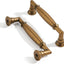 2 Tiradores Gabinete Latón Bronce Envejecido 4pulg Estilo Vintage