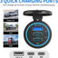 Cargador coche USB C 78 W dual PD 30 W QC3.0 impermeable