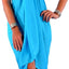 Pareo baño sólido mujer color turquesa